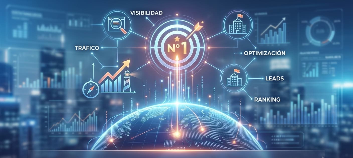 Icono de posicionamiento SEO para páginas web